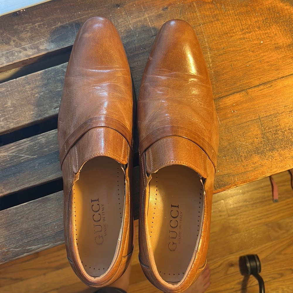 Gucci Cognac Leather Shoes
